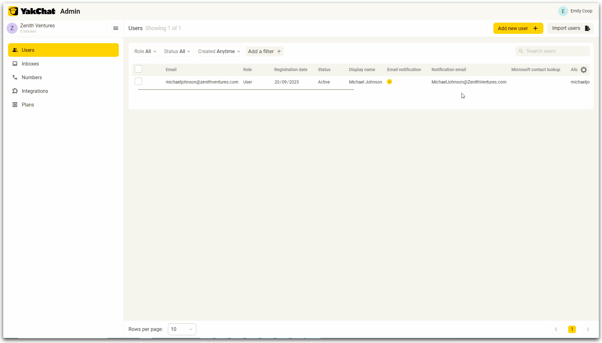 GIF to show the import user function