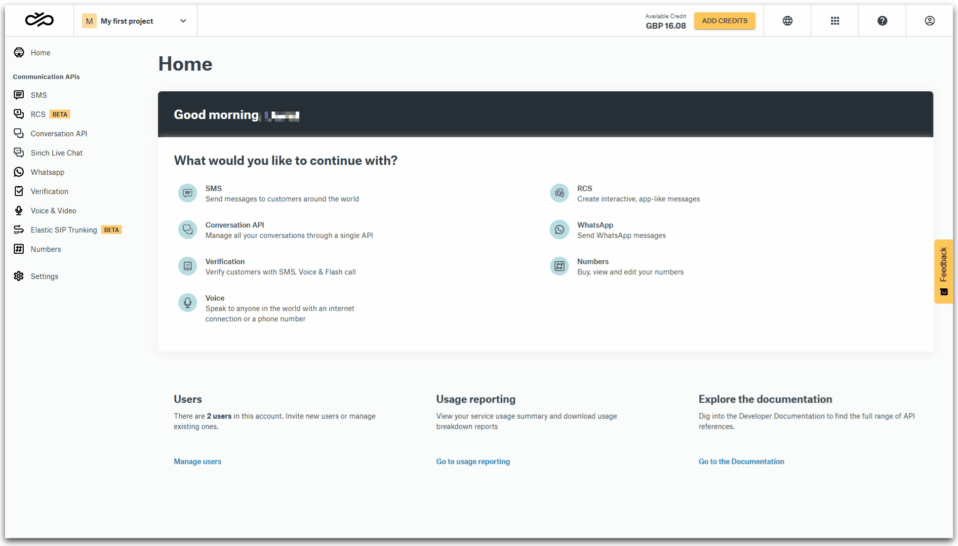 Video clip of SInch portal showing how to verify the number configuration