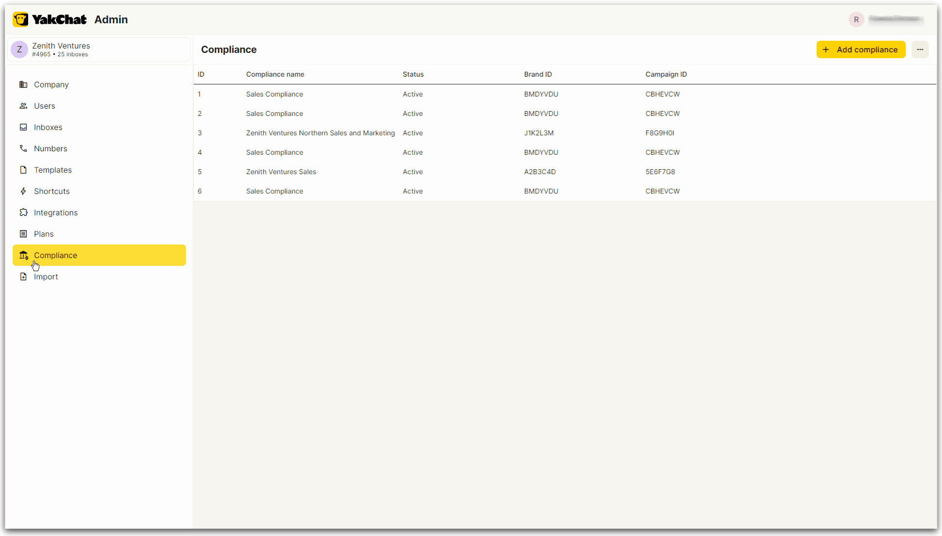 Managing compliance