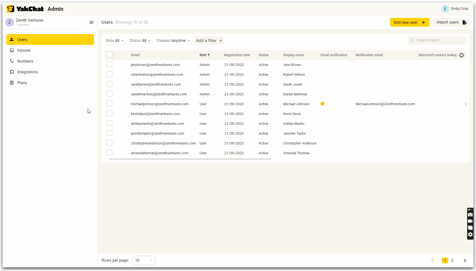 GIF to show how to view a user information
