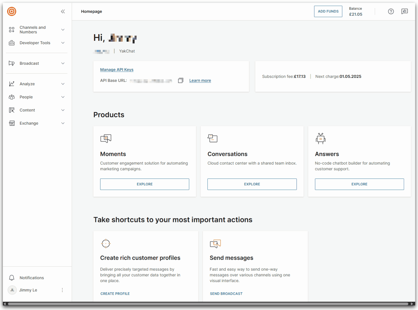 Video clip 1 showing creating SMS subscription in infobip portal 